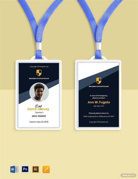 School Id Card Template In Psd Free Download
