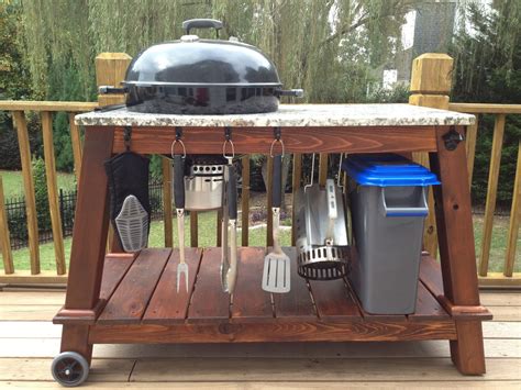 Diy Weber Grill Cart Kettle Stand Q Bbq Station Plans Youtube Portable