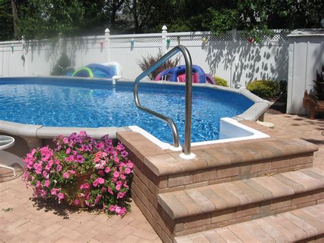 22 Cute Semi Inground Pool Deck Designs Large Semi Inground Pool Big House