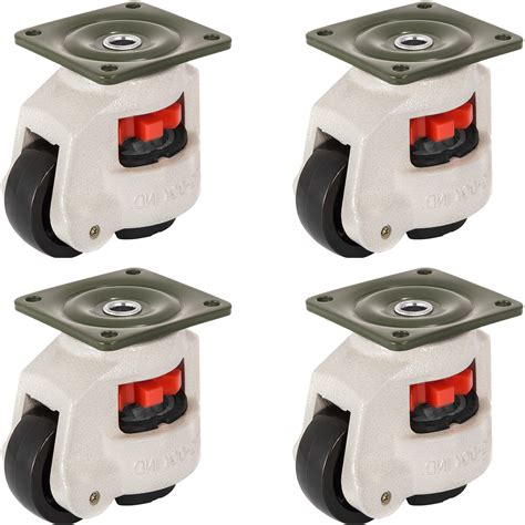Gd 80f Set Of 4 Leveling Casters Low Noise 1000kg2200lbs Footmaster