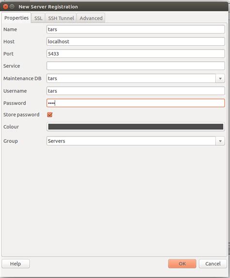 Ubuntu Unable To Add A New Connection To Server In PostgreSQL Using