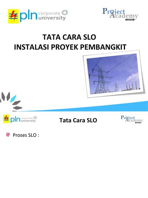 Tata Cara Slo Instalasi Proyek Pembangkit Proyek Kit Pdf