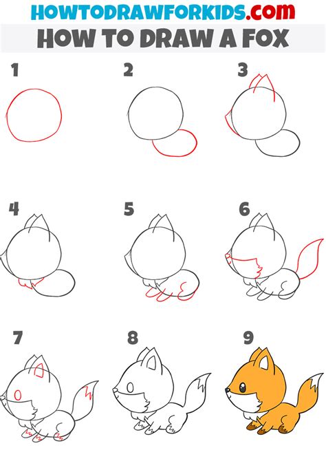 How To Draw A Fox Step By Step Cute Easy Drawings Images And Photos