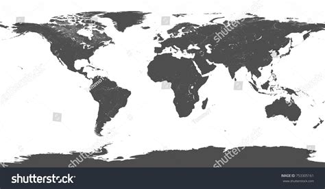 High Resolution Map Land Water World Stock Photo 753305161 Shutterstock