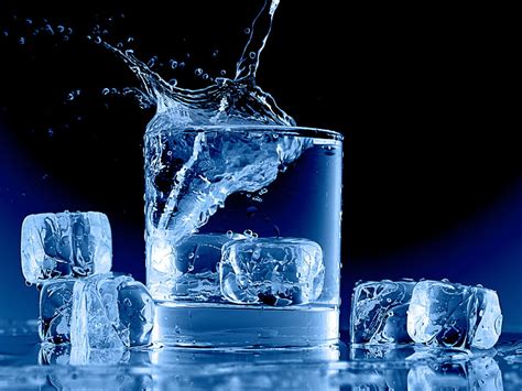 Hd Wallpaper Drinking Glass Ice Water Splash Ice Cubes Cold
