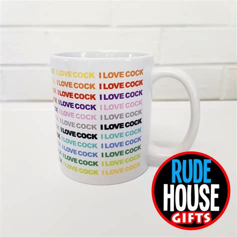 I Love Cock Mug Funny Cup Rude Ts Colourful Handmade Funny Etsy