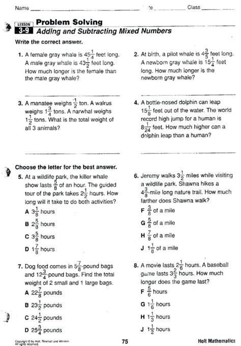 033 Free Printable 7th Grade Math Word Problems For Graders — Db