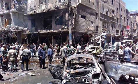 Twin Blasts Near Damascus Kill 12 Wounds Dozens Daily News