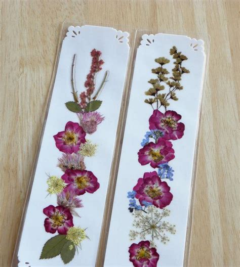 10% off your first order when you sign up to the newsletter. PRESSED FLOWER BOOKMARKS Set of 2 Handmade Original Art ...