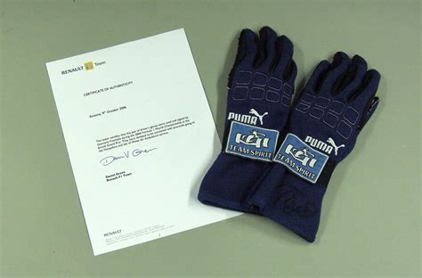 bonhams cars a pair of racing gloves signed by giancarlo fisichella