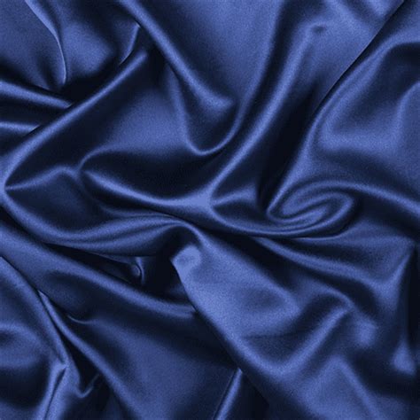 Dark Blue Silk Crepe Back Satin Fabric By The Yard
