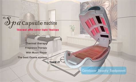 Far Infrared Ozone Sauna Spa Capsule Led Light Therapy Bed For Full