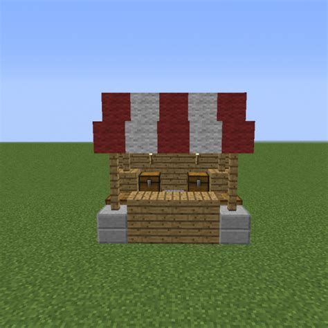 Identify key areas of life in a medieval town. Medieval Market Stall 2 - Blueprints for MineCraft Houses ...