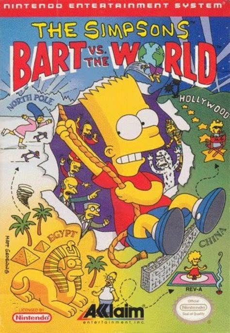 Simpsons Bart Vs The World Nintendo Nes Original Game For Sale