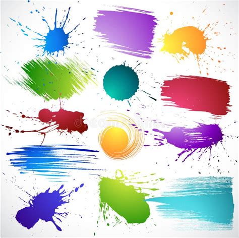 Colorful Ink Splats Stock Vector Illustration Of Illustrated 15823387