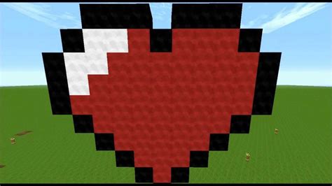 Minecraft Heart Pixel Art Youtube