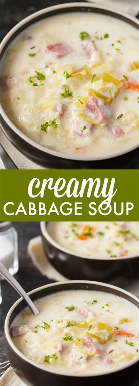 The fall apart beef is super tasty and tender. Creamy Cabbage Soup - Simply Stacie