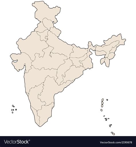 India States Map Royalty Free Vector Image Vectorstock