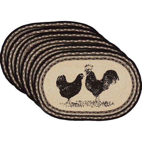 Sawyer Mill Rooster Braided Placemats Set Of The Weed Patch