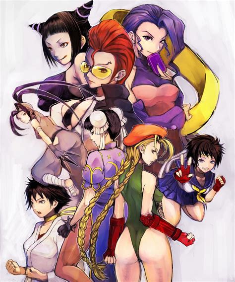 Settyaro Cammy White Chun Li Crimson Viper Han Juri Ibuki Street Fighter Kasugano Sakura