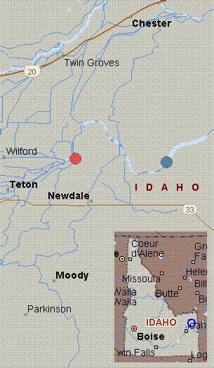 Map For Teton River Idaho White Water Teton Dam Site To Teton Forks