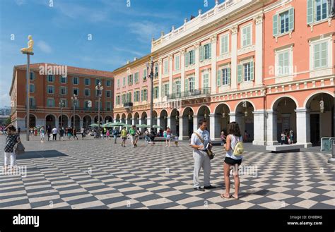 Place Massena Square Nice Cote D Azur Provence France Riviera Europe With Sculpture