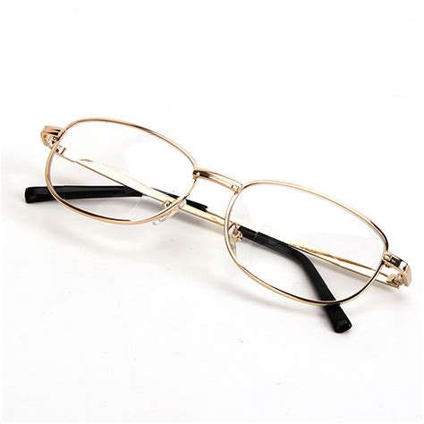 Fashion Bifocal Lens Rimmed Mens Reading Glasses Gold Metal Frame Eyeglasses Ebay