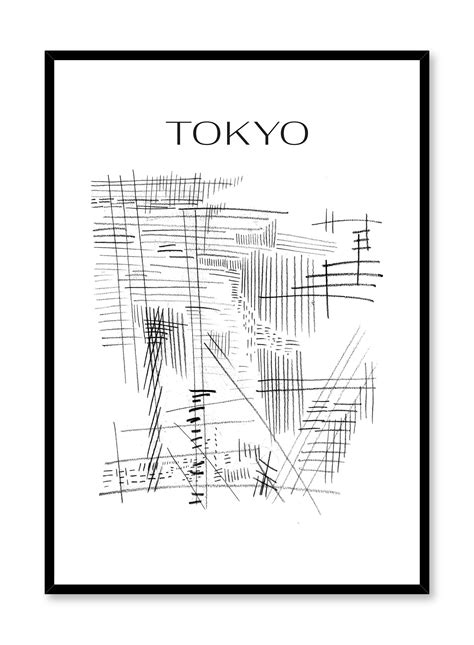 Tokyo City Map City View Allusion Typography By Opposite Wall