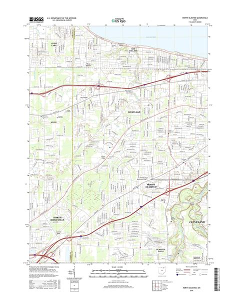 Mytopo North Olmsted Ohio Usgs Quad Topo Map