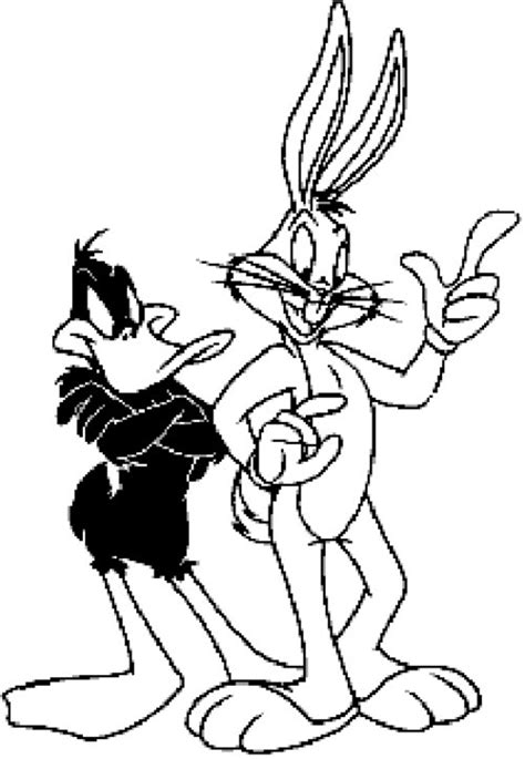 Bugs Bunny And Daffy Duck Coloring Pages For Kids Disney Coloring Pages