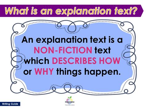 How To Write An Excellent Explanation Text Literacy Ideas 2022