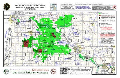 Allegan state game area trail map | printable map. Allegan State Game Area