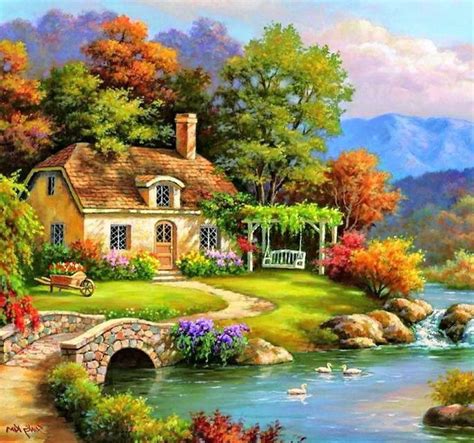 Pin By Sumita Shrivastava On Beautiful Images Landscape Paintings Canvas Picture Walls