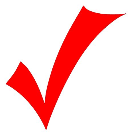 Red Checkmark Clipart Best