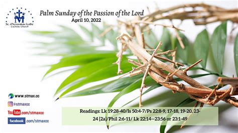 Palm Sunday Vigil Mass Saturday April 9 2022 Youtube