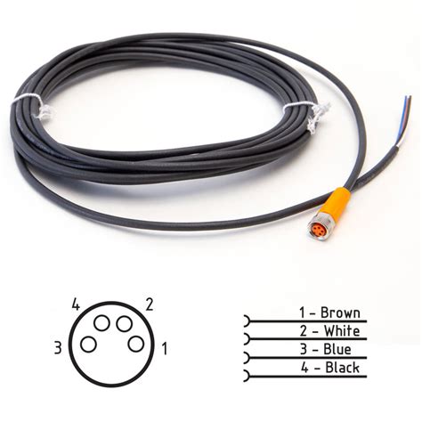 462 4 Pin Sensor Cable With Straight M8 Female Connector