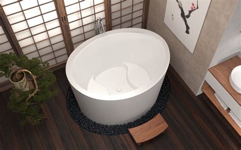 Aquatica True Ofuro Duo Freestanding Duratex Japanese Soaking Bathtub Japanese Soaking Tubs