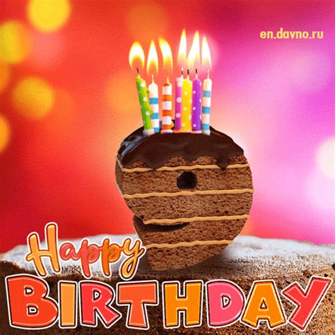 9th Birthday Card Chocolate Cake And Candles Download On Davno