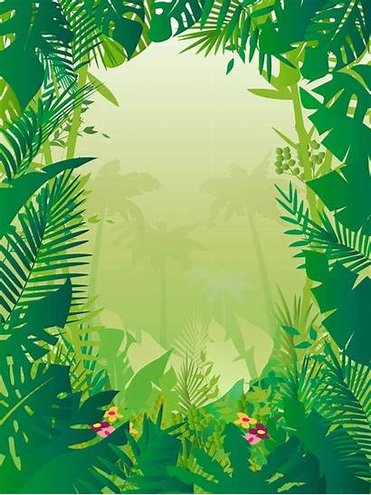 Jungle Background Vector Frame Tropical Animal Freevector