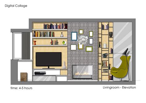 Living Room Elevation Drawing - House Decor Concept Ideas