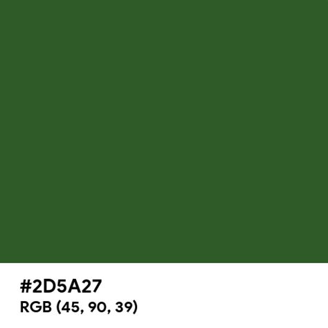 Leaf Green Color Hex Code Is 2d5a27
