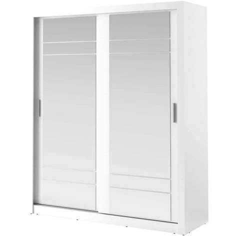 Klassy 2 Door White Mirrored 200cm Sliding Door Wardrobe Kl 08 — Furnicomp