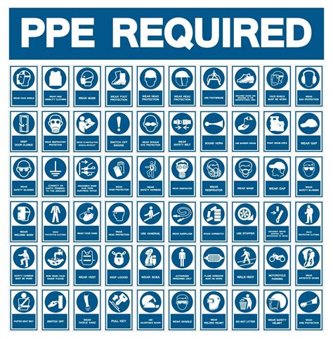 Required Personal Protective Equipment Ppe Symbol Safety Icon