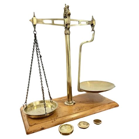 Set Of Antique Victorian Brass Scales For Sale At 1stdibs
