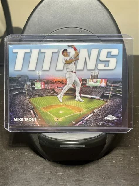 INSERT TITANS CHROME Mike Trout 2023 Topps CT 3 Los Angeles Angels EUR