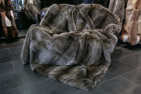 100% hand drawn customized pet blankets. Canadian Raccoon Fur Blanket | Lars Paustian Furs