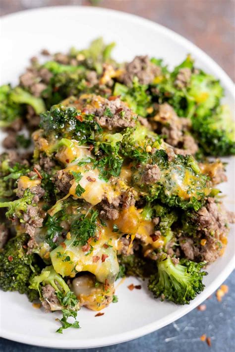 Cheesy Ground Beef And Broccoli Low Carb Wonkywonderful