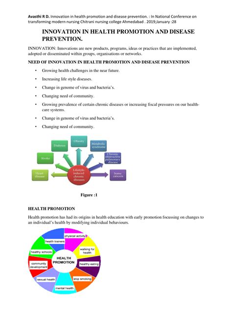 Pdf Innovation In Health Promotion And Disease Prevention