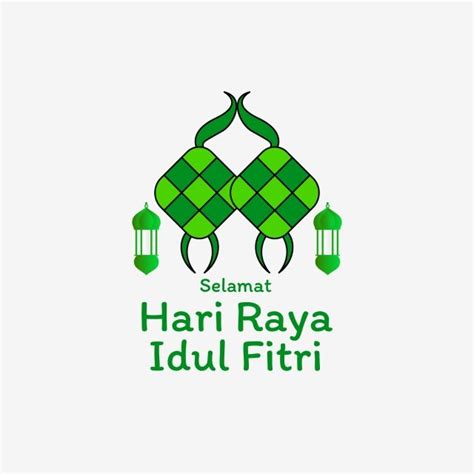 Selamat Hari Raya Idul Fitri Lettering With Ketufat Food Idul Fitri