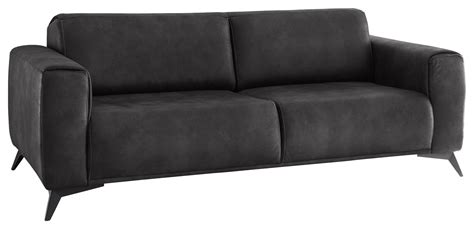 Koinor rossini leder sofa blau dunkelblau dreisitzer funktion couch. Gemütliches Dreisitzer-Sofa in Anthrazit